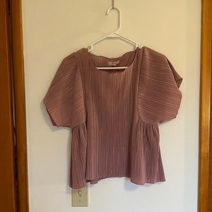 Madewell pink short sleeve blouse